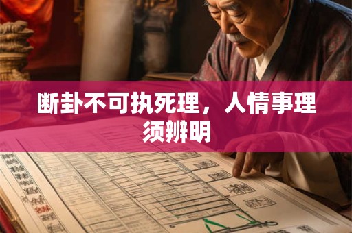 断卦不可执死理，人情事理须辨明