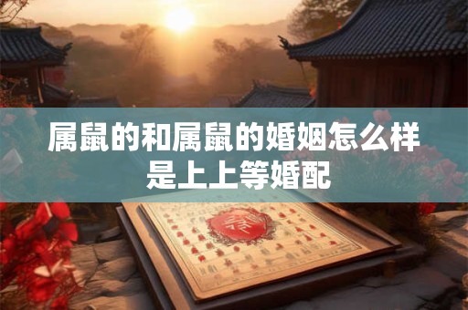 属鼠的和属鼠的婚姻怎么样 是上上等婚配
