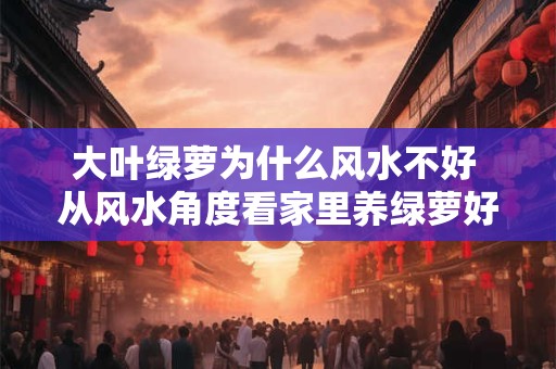 大叶绿萝为什么风水不好 从风水角度看家里养绿萝好不好