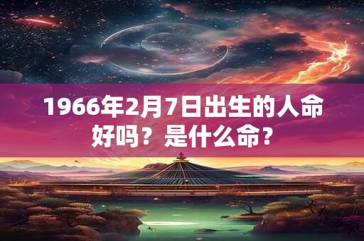 1966年2月7日出生的人命好吗？是什么命？