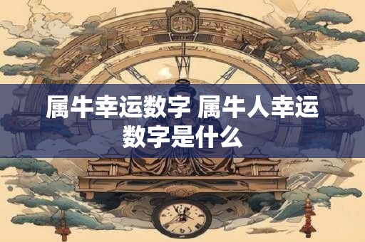 属牛幸运数字 属牛人幸运数字是什么
