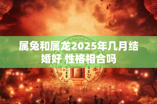 属兔和属龙2025年几月结婚好 性格相合吗