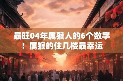 最旺04年属猴人的6个数字!属猴的住几楼最幸运 最旺04年属猴人的6个数字!属猴的住几楼最幸运