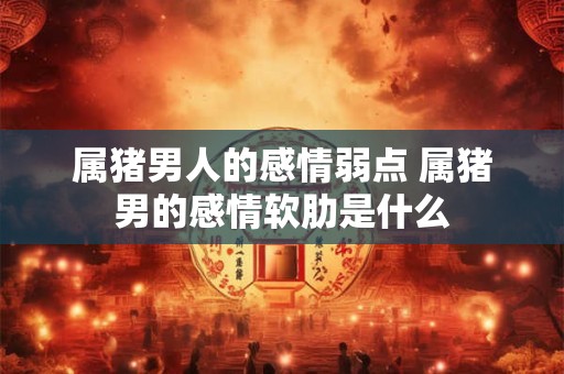 属猪男人的感情弱点 属猪男的感情软肋是什么