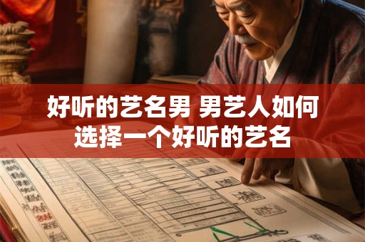 好听的艺名男 男艺人如何选择一个好听的艺名