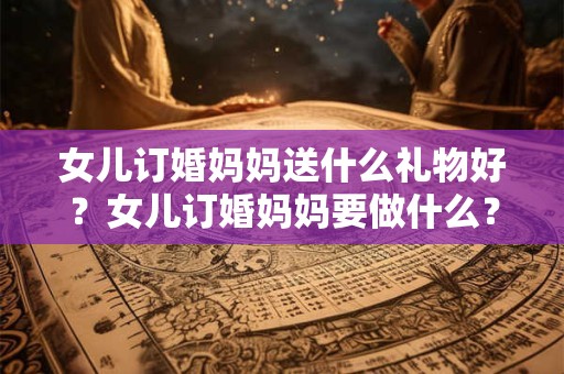 女儿订婚妈妈送什么礼物好？女儿订婚妈妈要做什么？