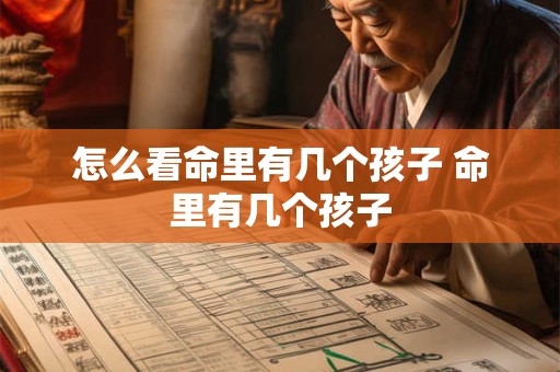 怎么看命里有几个孩子 命里有几个孩子