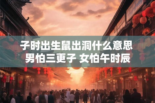 子时出生鼠出洞什么意思 男怕三更子 女怕午时辰