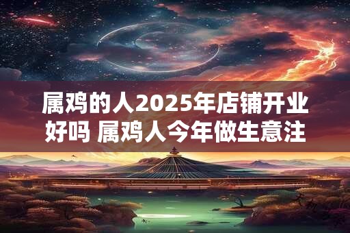 属鸡的人2025年店铺开业好吗 属鸡人今年做生意注意事项