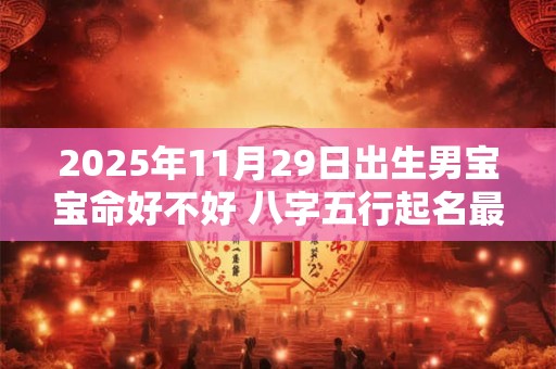 2025年11月29日出生男宝宝命好不好 八字五行起名最全款
