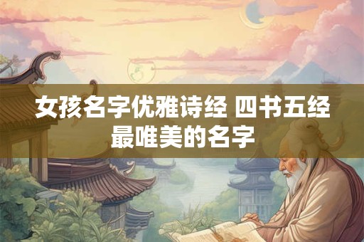 女孩名字优雅诗经 四书五经最唯美的名字 女孩名字优雅诗经 四书五经最唯美的名字