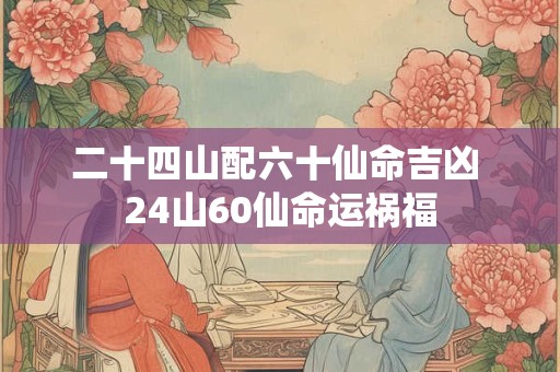 二十四山配六十仙命吉凶 24山60仙命运祸福