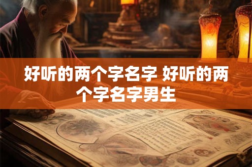 好听的两个字名字 好听的两个字名字男生
