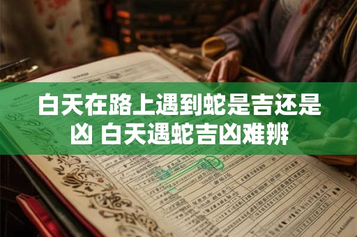白天在路上遇到蛇是吉还是凶 白天遇蛇吉凶难辨 白天在路上遇到蛇是吉还是凶 白天遇蛇吉凶难辨