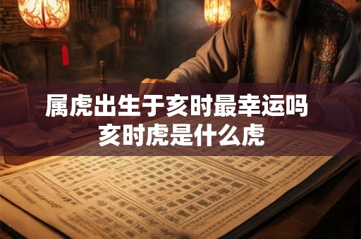 属虎出生于亥时最幸运吗 亥时虎是什么虎