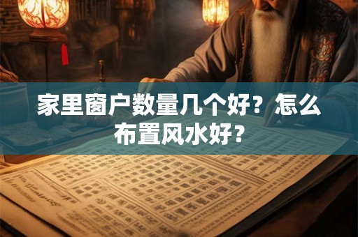 家里窗户数量几个好？怎么布置风水好？