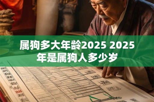 属狗多大年龄2025 2025年是属狗人多少岁