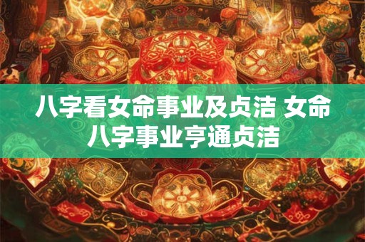 八字看女命事业及贞洁 女命八字事业亨通贞洁