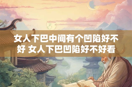 女人下巴中间有个凹陷好不好 女人下巴凹陷好不好看