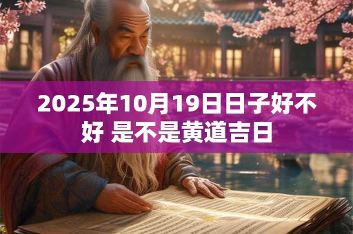 2025年10月19日日子好不好 是不是黄道吉日 2025年10月19日日子好不好 是不是黄道吉日