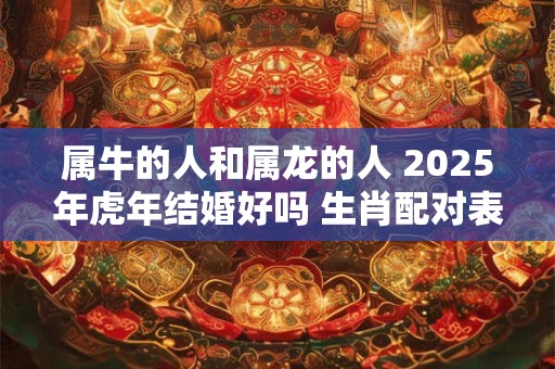 属牛的人和属龙的人 2025年虎年结婚好吗 生肖配对表