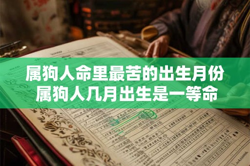 属狗人命里最苦的出生月份 属狗人几月出生是一等命