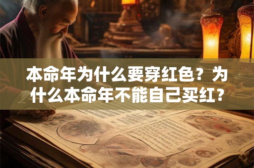 本命年为什么要穿红色？为什么本命年不能自己买红？