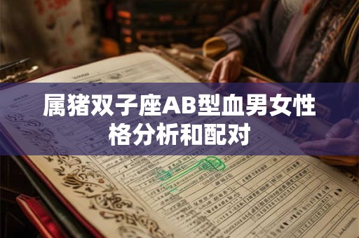 属猪双子座AB型血男女性格分析和配对 属猪双子座AB型血男女性格分析和配对