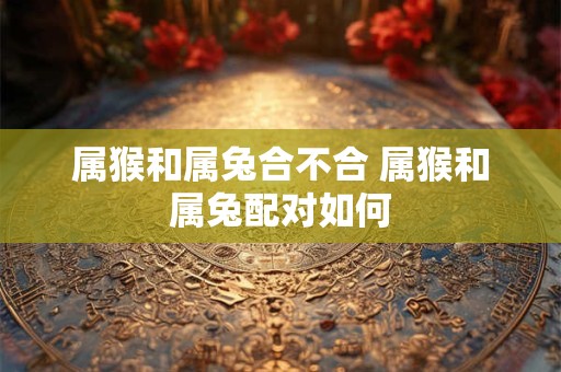 属猴和属兔合不合 属猴和属兔配对如何