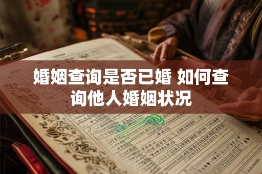婚姻查询是否已婚 如何查询他人婚姻状况