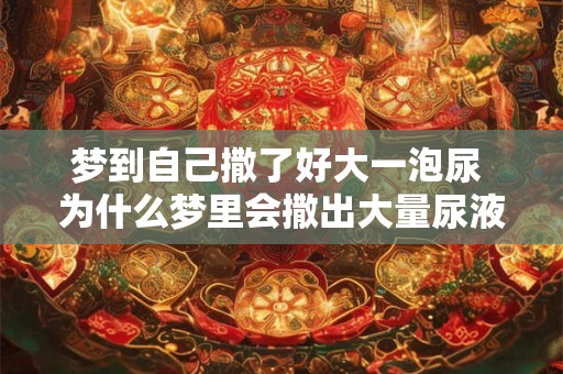 梦到自己撒了好大一泡尿 为什么梦里会撒出大量尿液