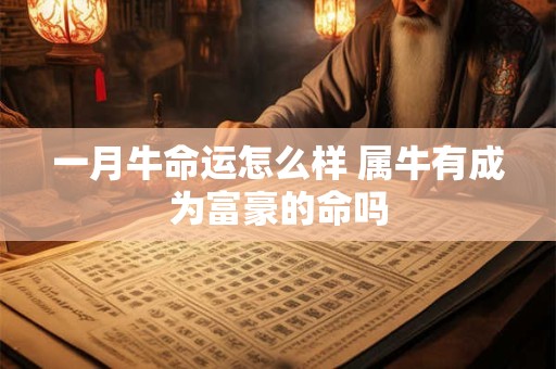 一月牛命运怎么样 属牛有成为富豪的命吗