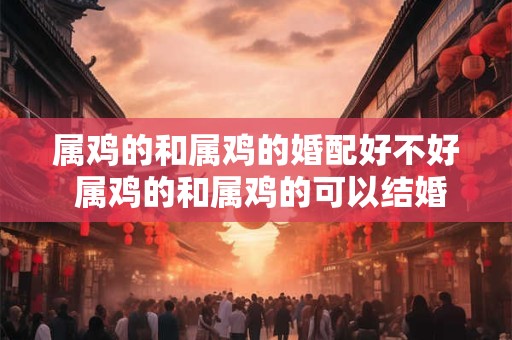 属鸡的和属鸡的婚配好不好 属鸡的和属鸡的可以结婚吗