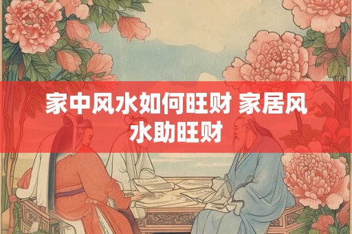 家中风水如何旺财 家居风水助旺财