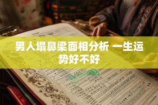 男人塌鼻梁面相分析 一生运势好不好