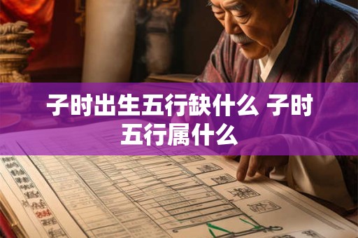 子时出生五行缺什么 子时五行属什么