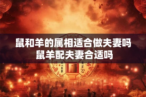 鼠和羊的属相适合做夫妻吗 鼠羊配夫妻合适吗