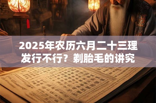2025年农历六月二十三理发行不行？剃胎毛的讲究