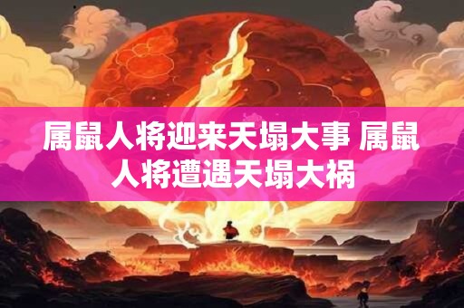 属鼠人将迎来天塌大事 属鼠人将遭遇天塌大祸