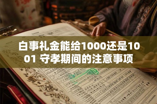 白事礼金能给1000还是1001 守孝期间的注意事项