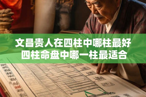 文昌贵人在四柱中哪柱最好 四柱命盘中哪一柱最适合出现文昌贵人