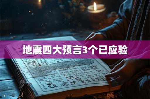 地震四大预言3个已应验