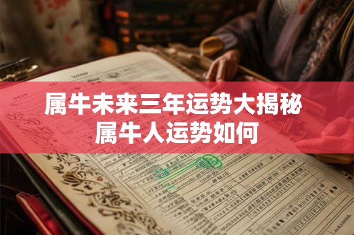 属牛未来三年运势大揭秘 属牛人运势如何