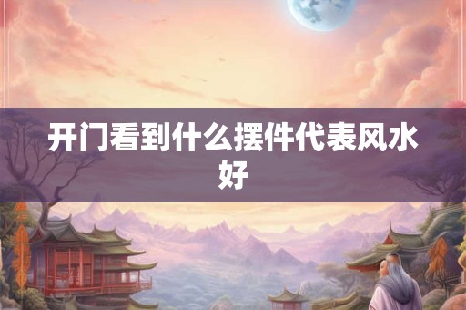 开门看到什么摆件代表风水好 开门看到什么摆件代表风水好