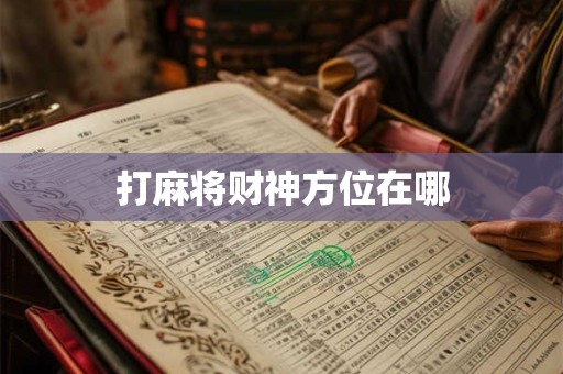 打麻将财神方位在哪