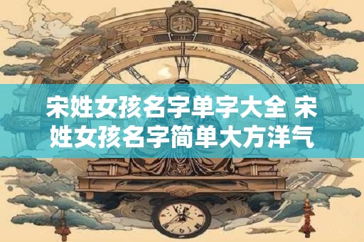 宋姓女孩名字单字大全 宋姓女孩名字简单大方洋气