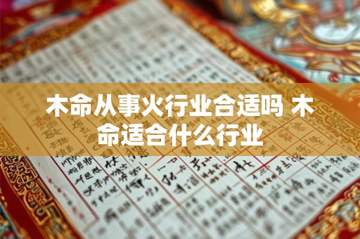 木命从事火行业合适吗 木命适合什么行业