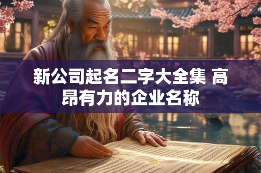 新公司起名二字大全集 高昂有力的企业名称