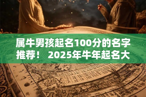 属牛男孩起名100分的名字推荐！ 2025年牛年起名大全