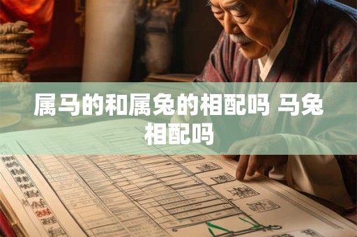 属马的和属兔的相配吗 马兔相配吗